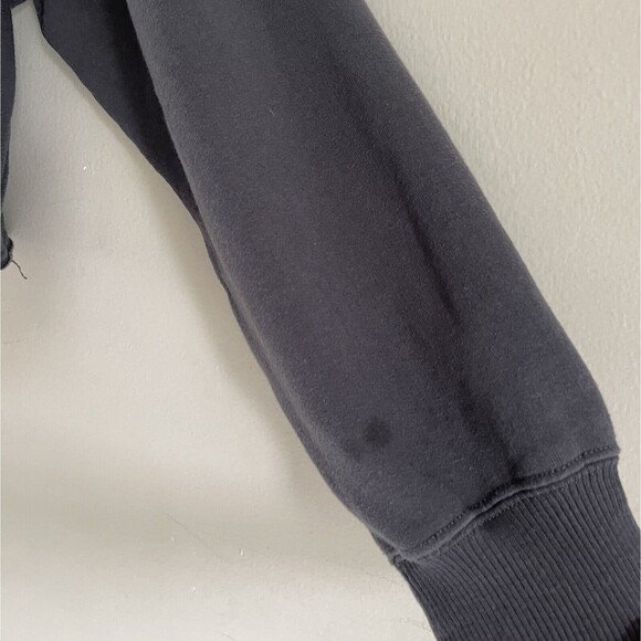 Hollister Pullover Sweatshirt Top L Auto Show Graphic California Raw Hem Gray - Picture 6 of 9